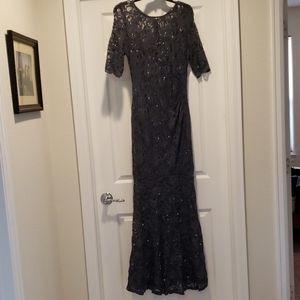 Grey evening gown